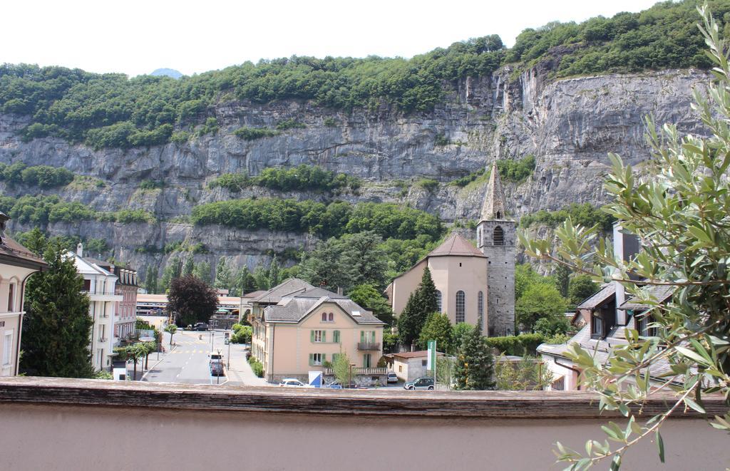 La Dent-Du-Midi Hotel & Restaurant Saint-Maurice Rum bild
